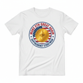 Make ETH Great Again white t-shirt with gold Ethereum logo